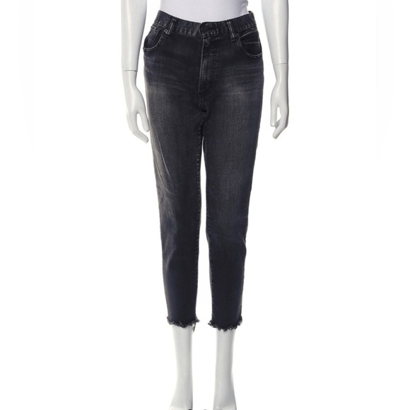 MOUSSY VINTAGE Washed Black Mid Rise Distressed Skinny Jeans - Picture 1 of 4